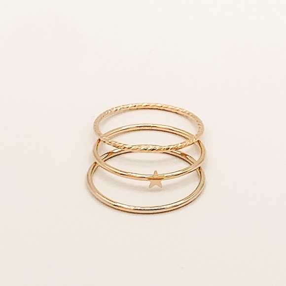 all4luv Jewelry - Three gold stacking rings